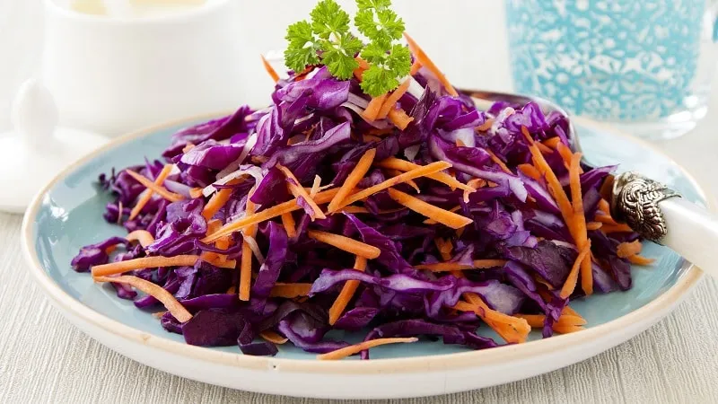 Korean-style pickled red cabbage