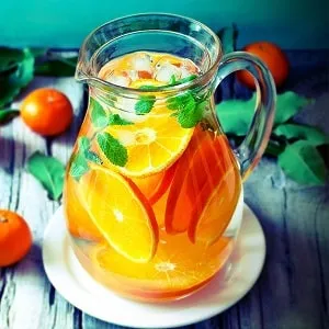 Melon and orange compote